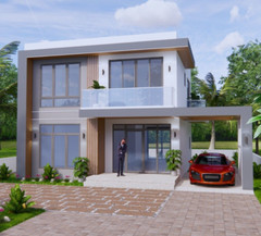 25×30 Feet House Design Plans 7.5×9 Meter 4 Bed 4 Bath PDF Plans (+A4 Hard Copy)