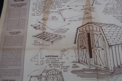 Vtg Barn Kit Build Instructional Information Ephemera 1978 Jer MFG. USA Unusual