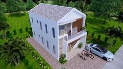 20×30 Duplex House 6×9 Meter 2 Beds 1 Bath Each Floor PDF Pan &(A4 Hard Copy)