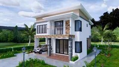 House Plans 9×11 Meter 30×36 Feet 4 Beds 3 Baths Shed Roof (A4 Hard Copy)