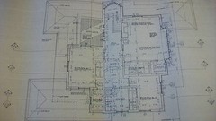 HILLS-DECARO FRANK LLOYD WRIGHT HOUSE, SET OF RESTORATION BLUEPRINTS from 1976