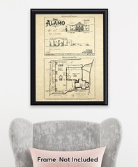The Alamo Architectural Elevations Mission San Antonio de Valero Historic Art