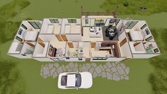 33×69 House plans — 4 Bedroom 3 Bath — 1587 sq ft — PDF Floor Plan