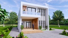 House Plans 7.5×13 Meter 25×43 Feet 3 Bed 4 Bath Terrace Roof PDF (A4 Hard Copy)