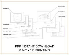 24′ X 22′ Standard Two Car Garage Construction Plans – PDF Download