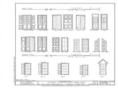 Country Style Southern Plantation home, brick-wood design, porch printed plans
