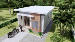 16×23 Feet Small House Plan 5×7 Meter 2 Beds 1 Bath Flat Roof PDF (A4 Hard Copy)