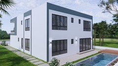 39×56 Feet House Plans 3d 12×17 Meter 6 Beds 8 Baths PDF File and (A4 Hard Copy)