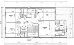 Narrow Lot House Plan – 4 Bedroom, 3.5 bath, PDF Blue Prints