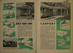 Freestanding CARPORT 10’x20′ 1955 How-To build PLANS & DESIGN