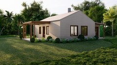 Generic 25×33 Tiny Home Plans – 2 Bedroom, Single Story, 1022 sqft House