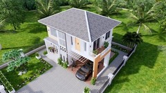 35×26 House Design Plans 10.5×8 Meters 4 Bedrooms PDF Full Plans (A4 Hard Copy)
