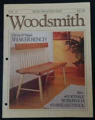 1993 Vintage DIY Shaker Bench Portable Workbench Stool Plans Booklet Woodsmith