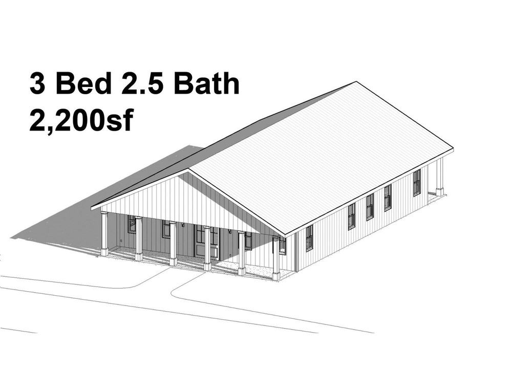 Modern House Plan | 40′ x 55′ | 2,200 SF | One Story – The Olive