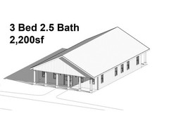 Modern House Plan | 40′ x 55′ | 2,200 SF | One Story – The Olive