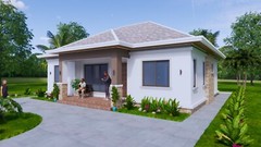 40×30 Feet House Plan 12×9 Meter 3 Beds 2 Baths Hip Roof PDF Plan (A4 Hard Copy)