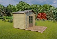 12’x8′ Wood Shed Building Plans – DIY Instructions with Elevations, Framing