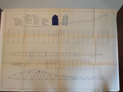 Model Airplane 2 Vintage Blueprints “P30-Too” & “FU-BAR 36″ About 33″x 22”
