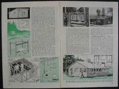 LOG CABIN Building House Construction 1946 How-To INFO