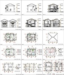 20×24 Feet House Plans 6×7.5 Meter 2 Bed 1 Bath Hip Roof PDF Plan (A4 Hard Copy)