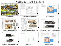 Modern Farmhouse Plan: 1,817 (Living) Sqft-3 Bedroom-2.5 bath-Office-2 car garag