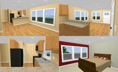 46×48 House – 1 Bedroom 1 Bath 1 RV – 1,157 sqft – PDF Floor Plan – Model 1E