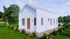 Small House Plan 6×9 Meter 2 Beds 20×30 Feet Gable Roof PDF Plan (A4 Hard Copy)
