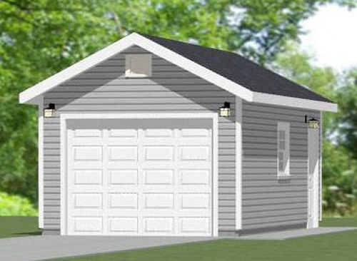 12×24 1-Car Garage — 288 sq ft — PDF Floor Plan — Model 1A