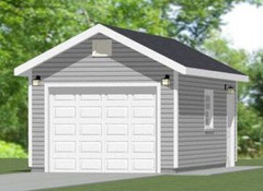 12×24 1-Car Garage — 288 sq ft — PDF Floor Plan — Model 1A