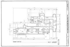 Frank Lloyd Wright’s Dana House Prairie Style home, detailed architectural plans