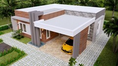 House Plans 40×36 Feet 12×11 Meter 3 Beds 3 Baths Terrace Roof (A4 Hard Copy)