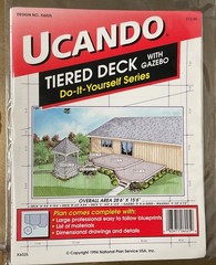 UCANDO X6025 Tierd Deck W/Gazebo Plans Rebagged With Material List NOS