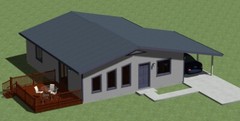 Small House Plans 1080 sq.ft. two bedrooms. FREE SHIPPING