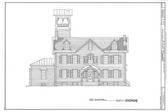 Italianate Victorian home of President van Buren, detailed architectural plans