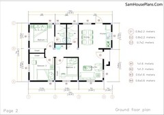 House Design Plan 7×10 Meter 23×33 Feet 3 Bedrooms Terrace Roof (A4 Hard Copy)