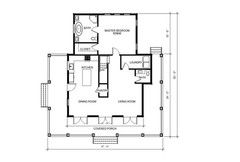 The Cottage Farmhouse Plan 3 bed 3.5 bath (51’x48′) Custom House Plans and Bluep