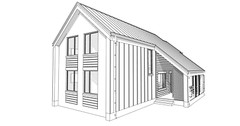 40’x52′ 2-Story, 4 Bed, 3-Bath Cozy Barnhouse Architectural Plans PDF Download.