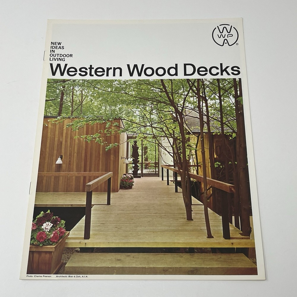 1960’s Western Wood Products Decks Home House Design Idea Dealer Brochure