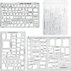 Architectural Templates, House Plan, Interior Design and Furniture Template, Dra