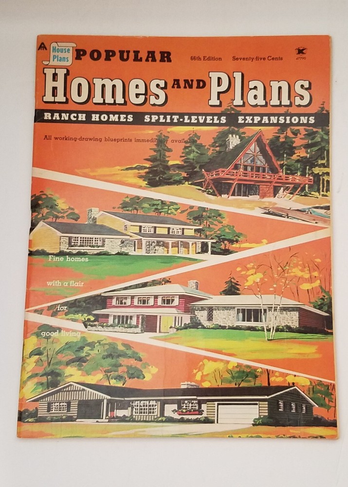 Vintage 1978 Popular Homes And Plans 66th. Edition Building Plans House Plans.
