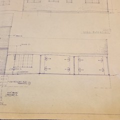 Vintage House Blueprint 33×17 1964 Mid Century Modern Drawing Art Glen Ellyn IL