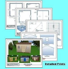 10×16 Storage Shed Plans Package, Blueprints, Material List & Instructions