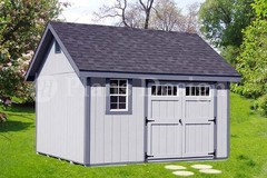 Shed Plans / Outdoor Building Blueprints 12′ x 12′ Gable Roof Style #D1212G