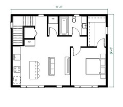 2 Story Garage Apartment Plans-Detached Garage Blueprints with Living Space