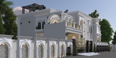 Luxury Villa Exterior Design | Mediterranean Style | High-Resolution Render |