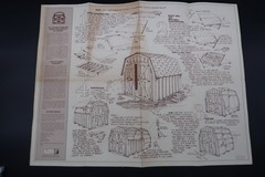 Vtg Barn Kit Build Instructional Information Ephemera 1978 Jer MFG. USA Unusual