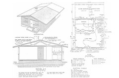 Wood Construction Tiny Home Cabin Building Plans – 24′ x 24′ – 576 square feet