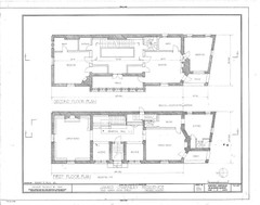 Frank Lloyd Wright Prairie Style home, architectural drawings, Charnley House