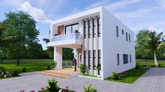 House Plans 7.5×13 Meter 25×43 Feet 3 Bed 4 Bath Terrace Roof PDF (A4 Hard Copy)