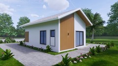 20×30 Small House Plan 6×9 Meter 2 Bed 1 Bath Gable Roof (PDF &A4 Hard Copy)